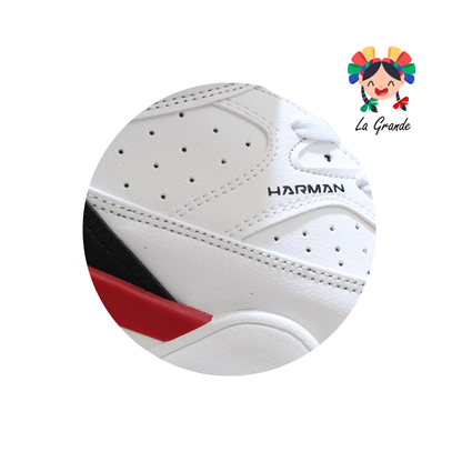 1030 HARMAN Bco Ngo Gris Tenis Casual para Caballero