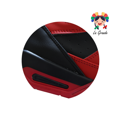 1030 HARMAN Negro Rojo Tenis Casual para Caballero