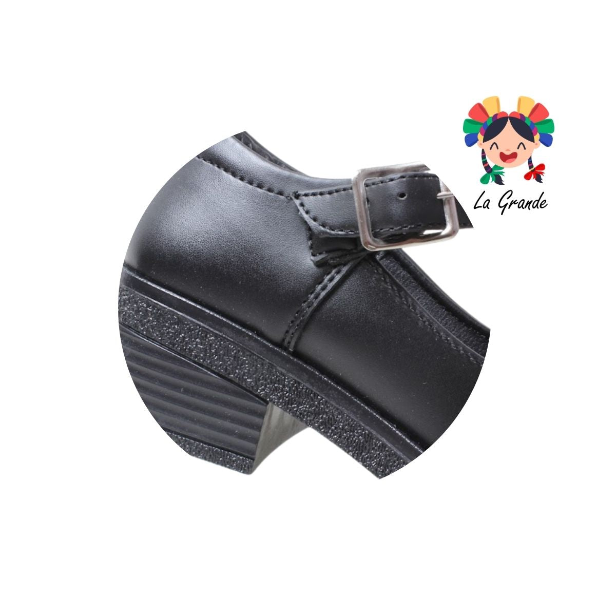 103 DULCE CEREZA Negro Sintético Zapato Escolar para Dama