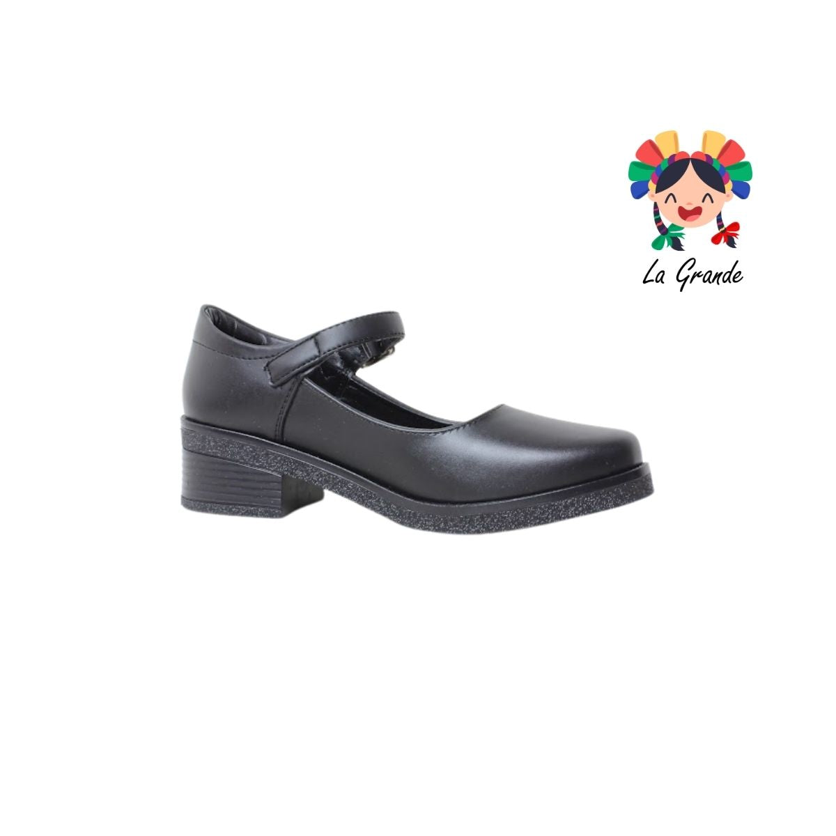 103 DULCE CEREZA Negro Sintético Zapato Escolar para Dama