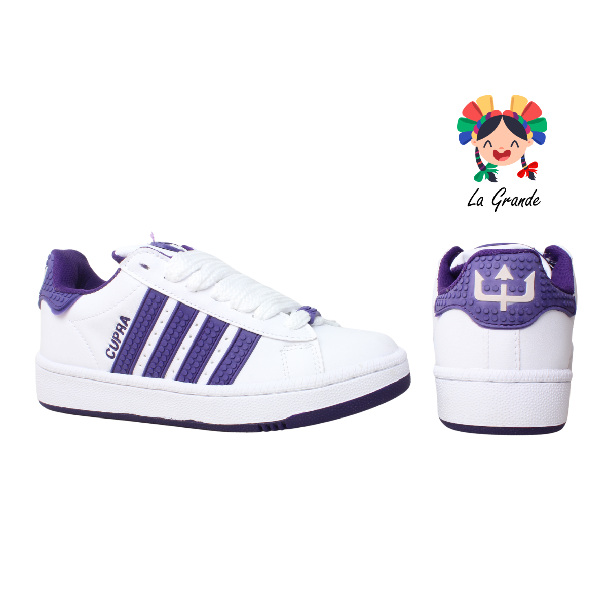 808 CUPRA Bco Uva Uva Sint Tenis Casual para Dama y Joven
