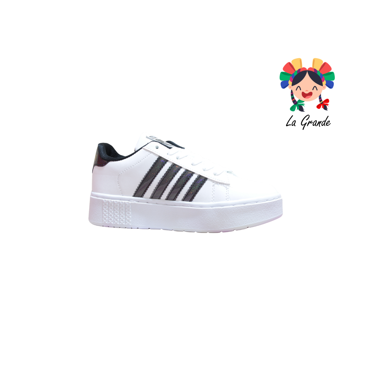 1420 VANPERSSI Bco Ngo Barbie Sint Tenis Casual para Dama