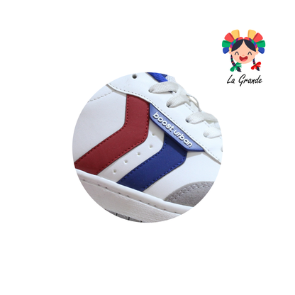 338 BOOST Bco Rey Rojo Napa Tenis Casual para Caballero