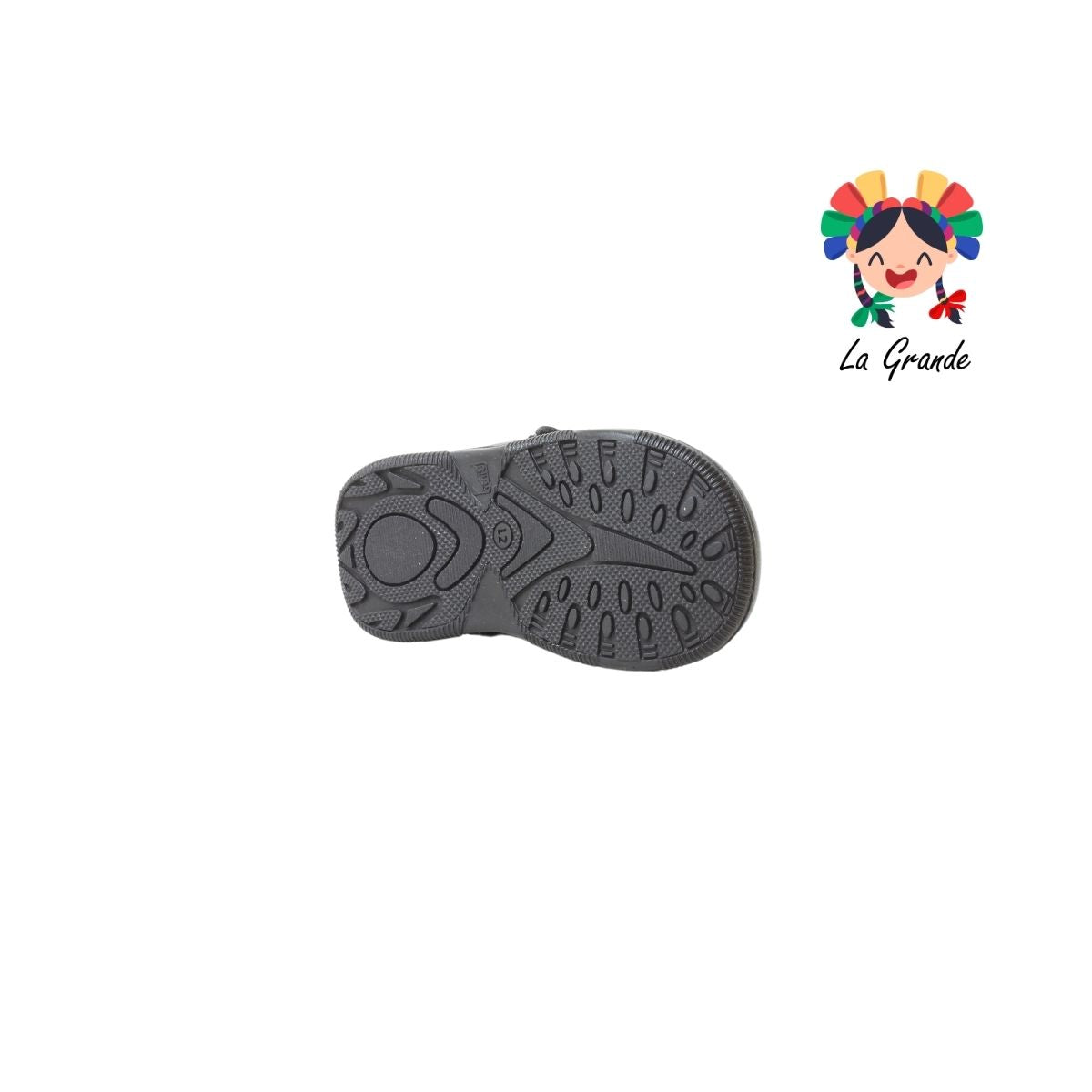 1040 CORAJITO Negro Piel Zapato Escolar para Bebé