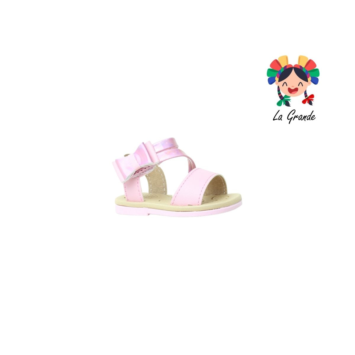 1002 BIBERONES Rosa Arena Sintético Huarache para Bebé