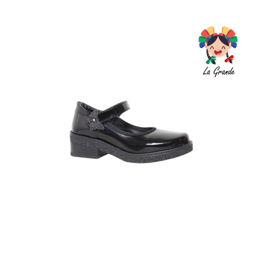 104 DULCE CEREZA Negro Charol Zapato Escolar para Niña