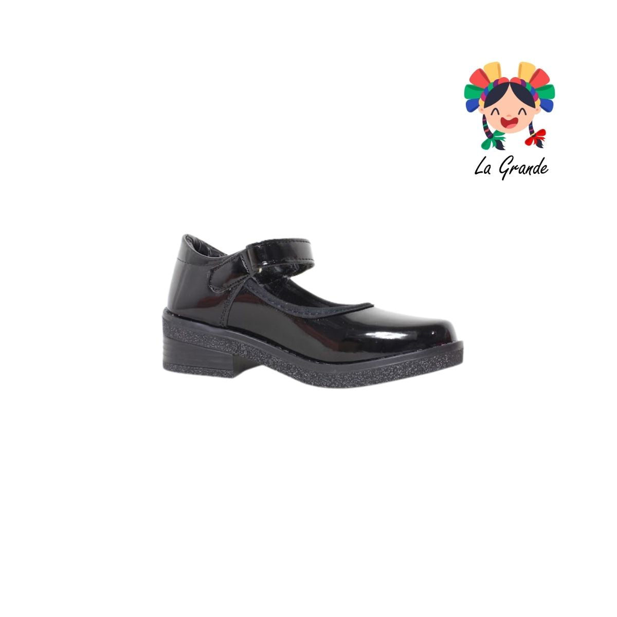 104 DULCE CEREZA Negro Charol Zapato Escolar para Niña