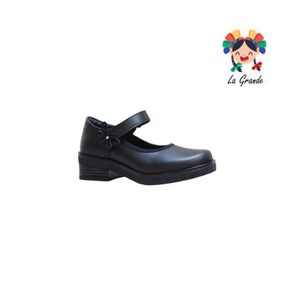 104 DULCE CEREZA Negro Sint Zapato Escolar para Niña