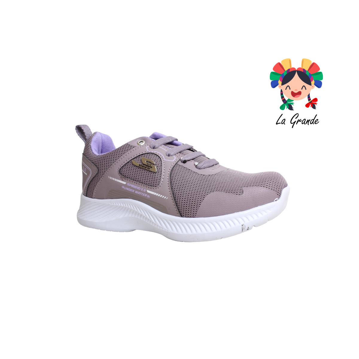 104 SPEIS10 Púrpura Lila Tenis Deportivo para Niña y Dama