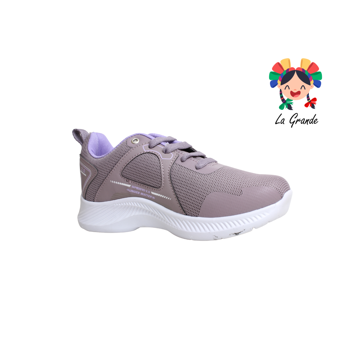 104 SPEIS10 Púrpura Lila Tenis Deportivo para Niña y Dama