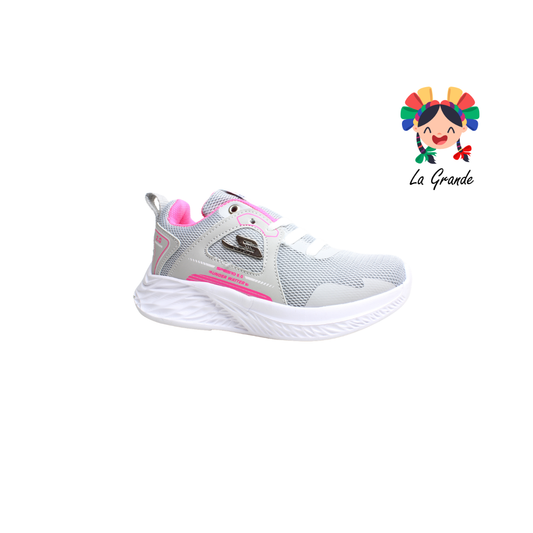 104 SPEIS10 Gris Fiusha Tenis Deportivo para Niña