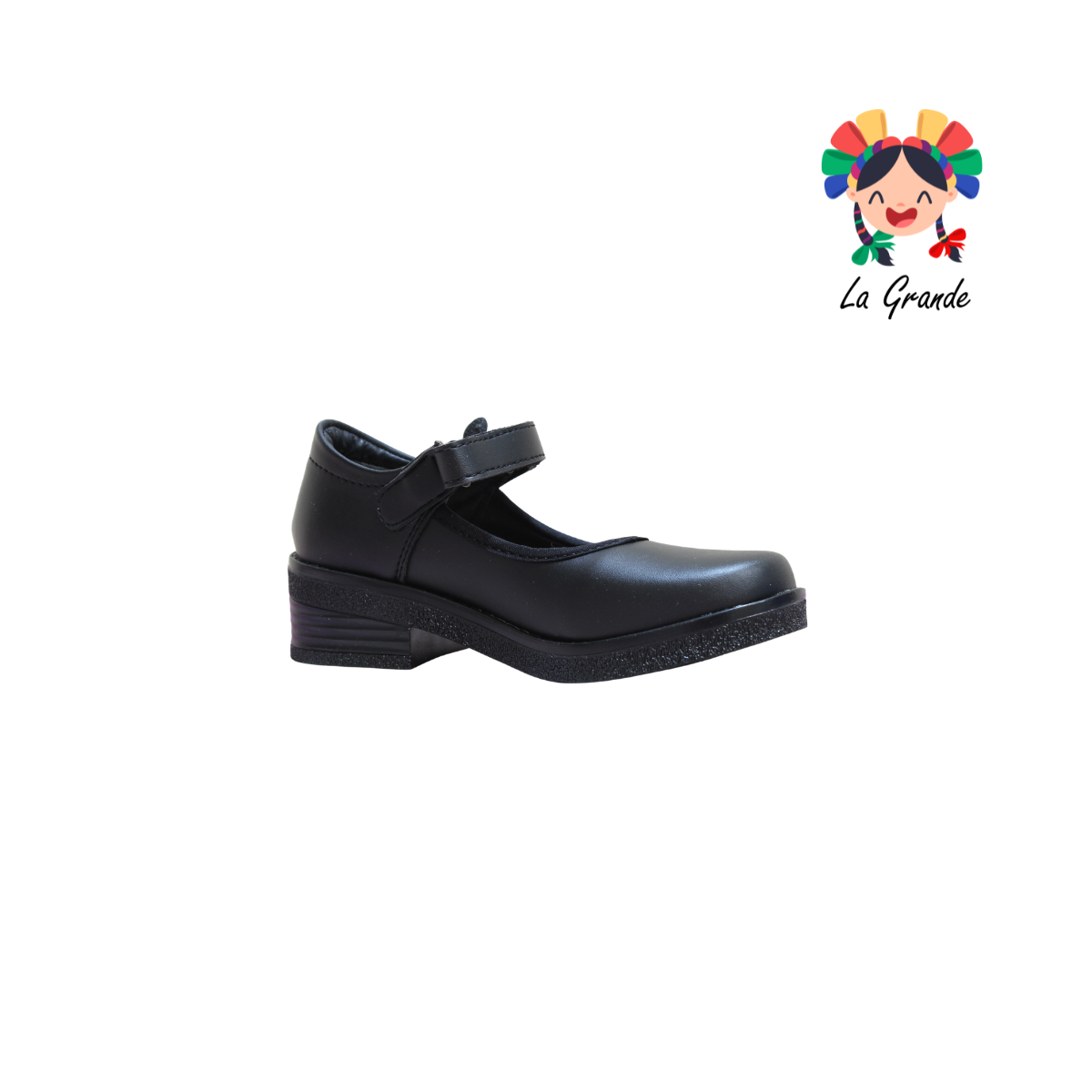104 DULCE CEREZA Negro Sint Zapato Escolar para Niña