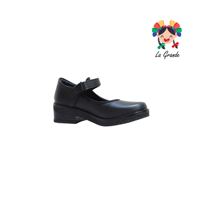 104 DULCE CEREZA Negro Sint Zapato Escolar para Niña