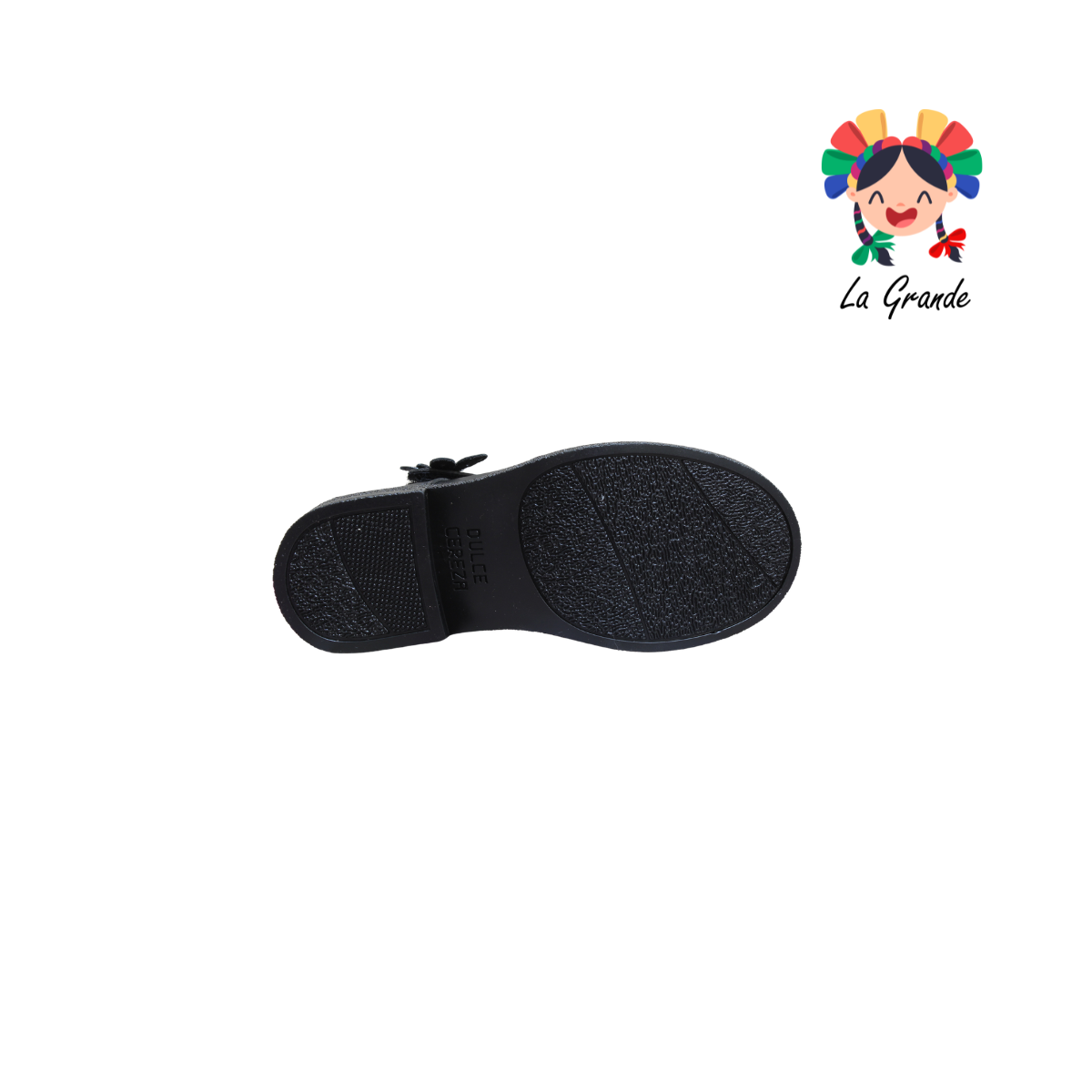 104 DULCE CEREZA Negro Sint Zapato Escolar para Niña