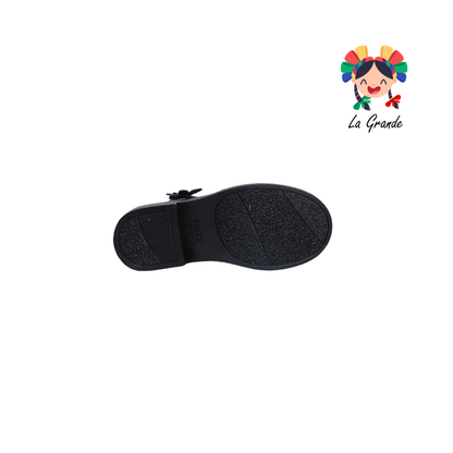 104 DULCE CEREZA Negro Sint Zapato Escolar para Niña