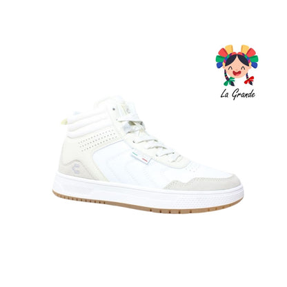 1050571 CHARLY Blanco Beige Tenis Casual para Dama, Joven y Caballero