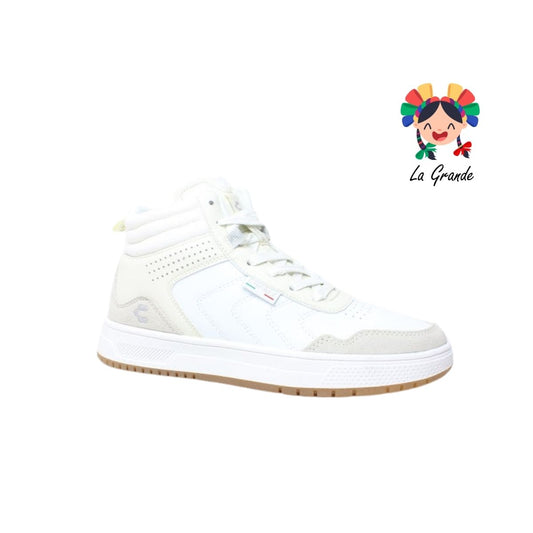 1050571 CHARLY Blanco Beige Tenis Casual para Dama, Joven y Caballero