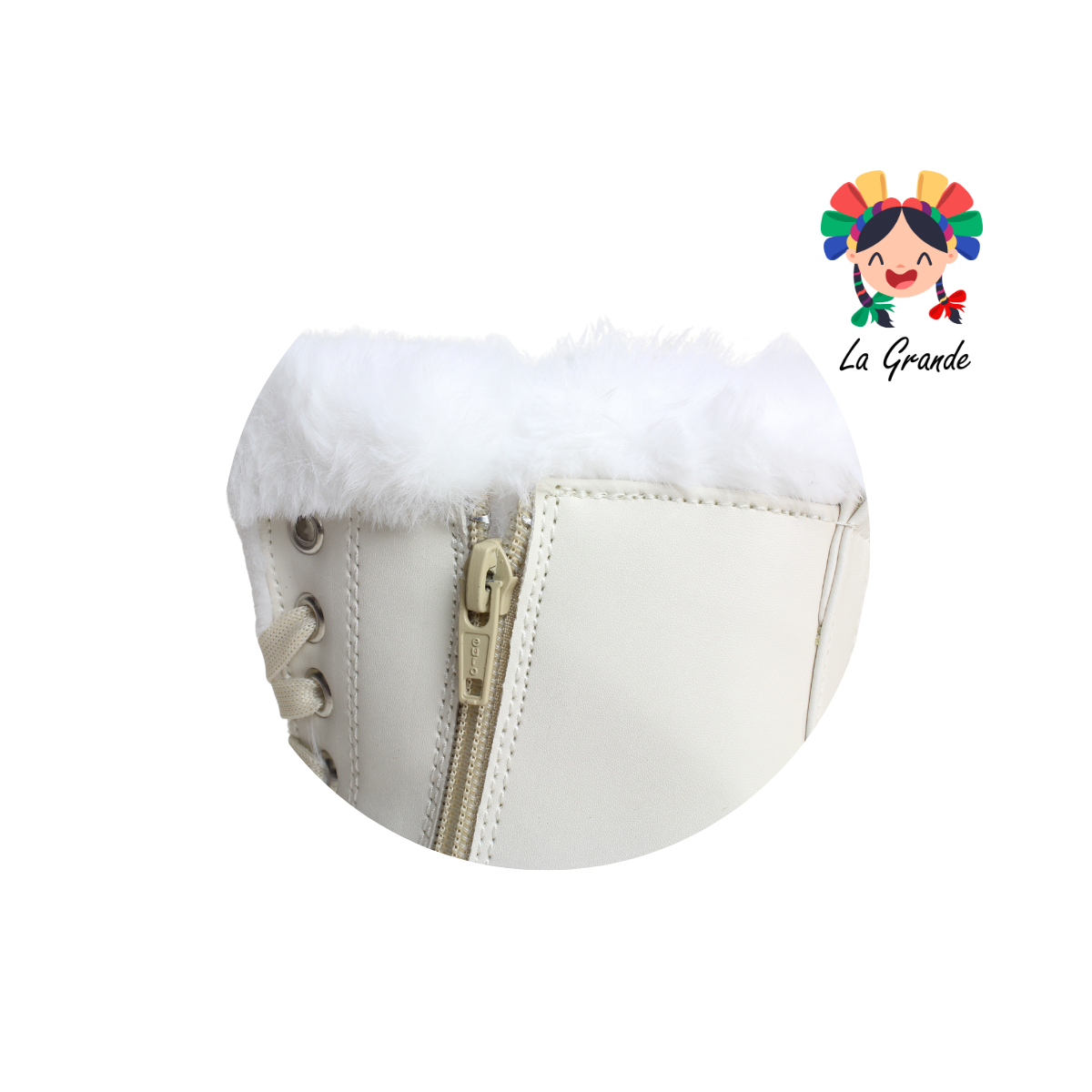 1050 TABU Latte Peluche Bota Casual para Dama