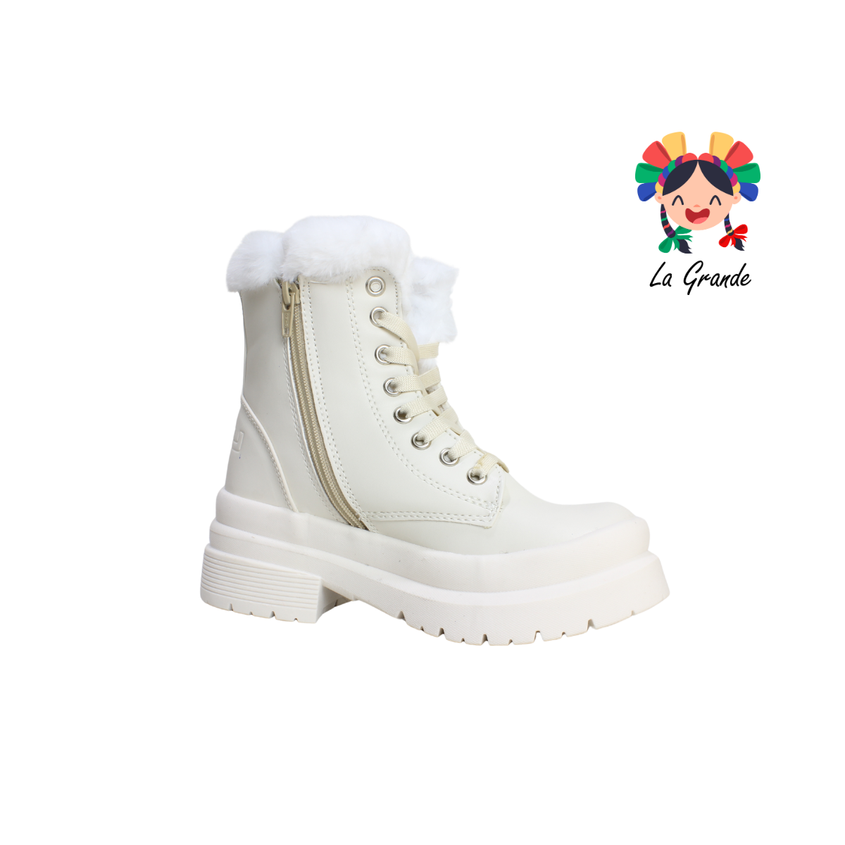 1050 TABU Latte Peluche Bota Casual para Dama