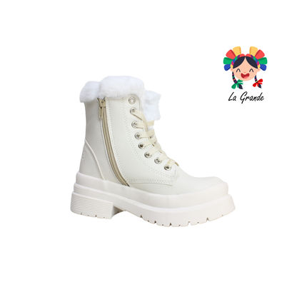 1050 TABU Latte Peluche Bota Casual para Dama