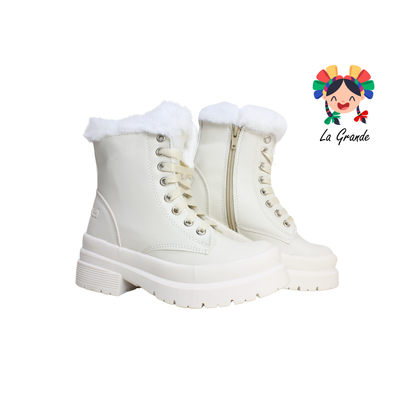 1050 TABU Latte Peluche Bota Casual para Dama