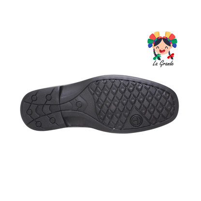 1053 KOMPRESSOR Negro Borrego Piel Zapato Confort para Caballero