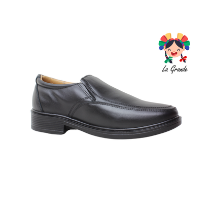 1053 LUBERT Negro Piel Zapato Confort para Caballero