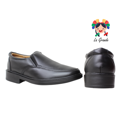 1053 LUBERT Negro Piel Zapato Confort para Caballero