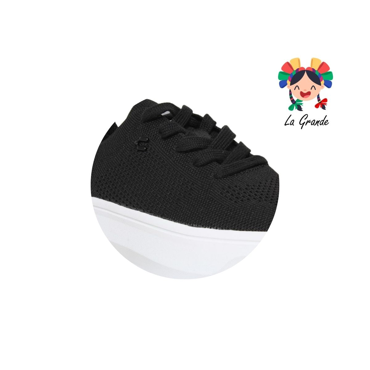 1059936 CHARLY Negro Blanco Tenis Deportivo para Joven y Caballero