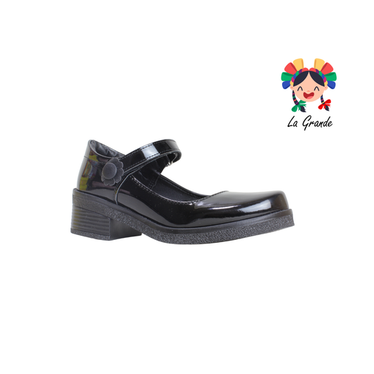 105 DULCE CEREZA Negro Charol Zapato Escolar para Niña