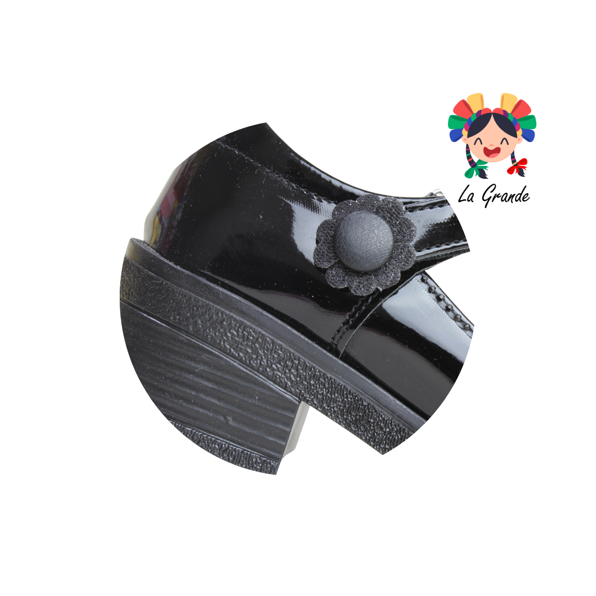 105 DULCE CEREZA Negro Charol Zapato Escolar para Niña