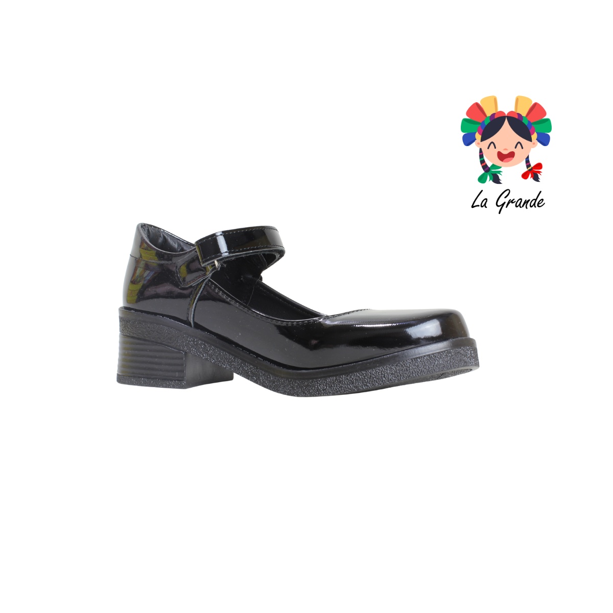 105 DULCE CEREZA Negro Charol Zapato Escolar para Niña
