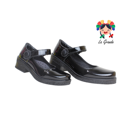105 DULCE CEREZA Negro Charol Zapato Escolar para Niña