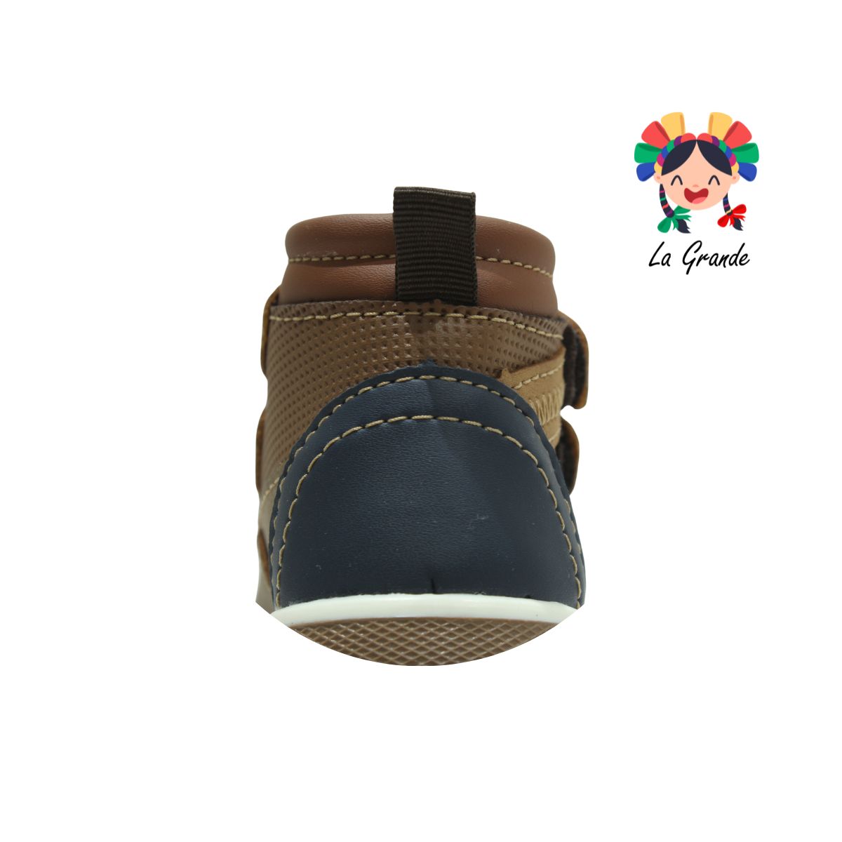 105 ECOLINE Canela Sint Botita Casual de Velcro para Bebé
