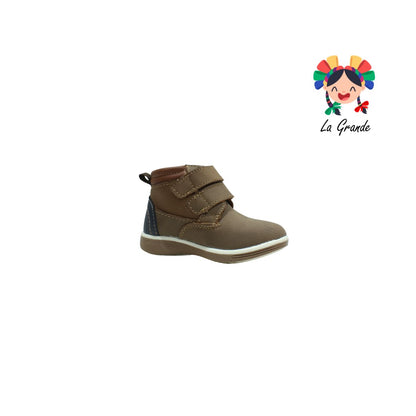 105 ECOLINE Canela Sint Botita Casual de Velcro para Bebé