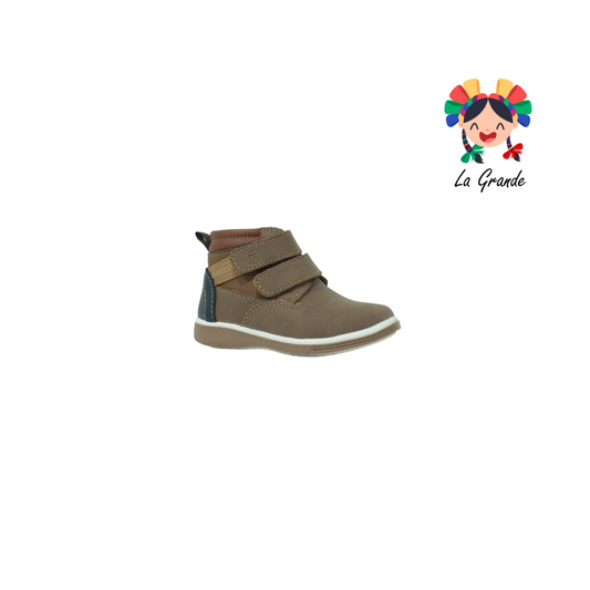 105 ECOLINE Canela Sint Botita Casual de Velcro para Bebé