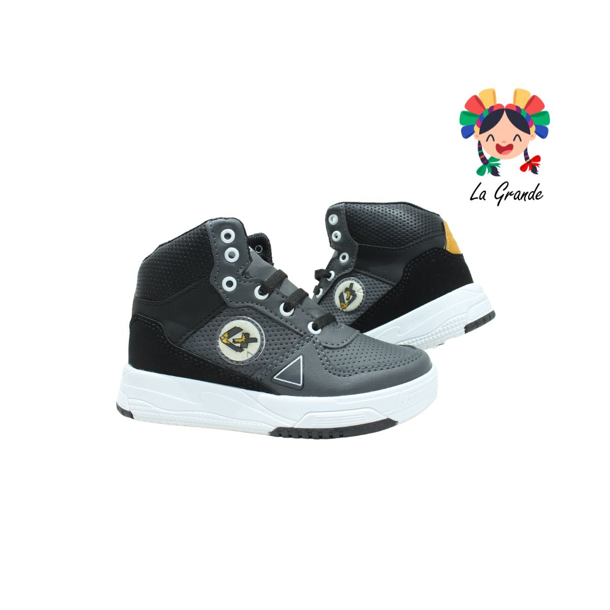 105 LUX-10 Oxford Negro Sint Tenis Casual de botita para Niña y Niño