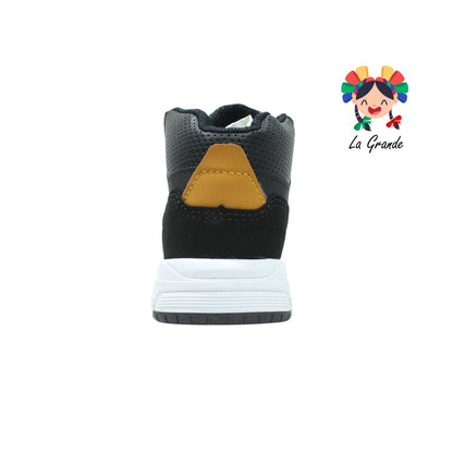 105 LUX-10 Oxford Negro Sint Tenis Casual de botita para Niña y Niño