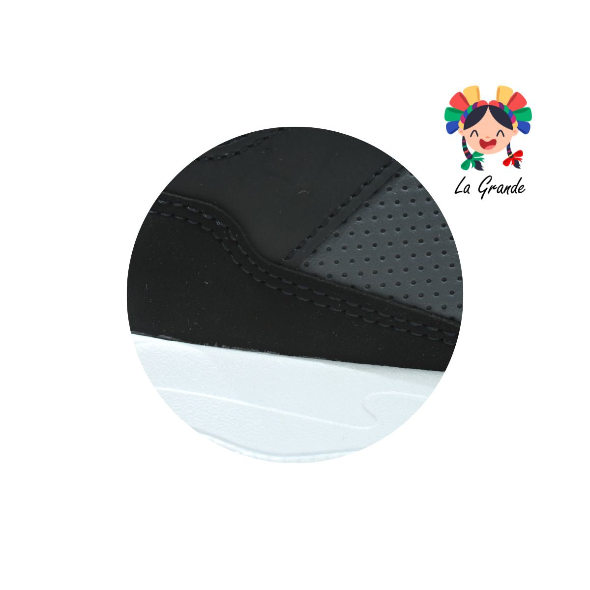 105 LUX-10 Oxford Negro Sint Tenis Casual de botita para Niña y Niño