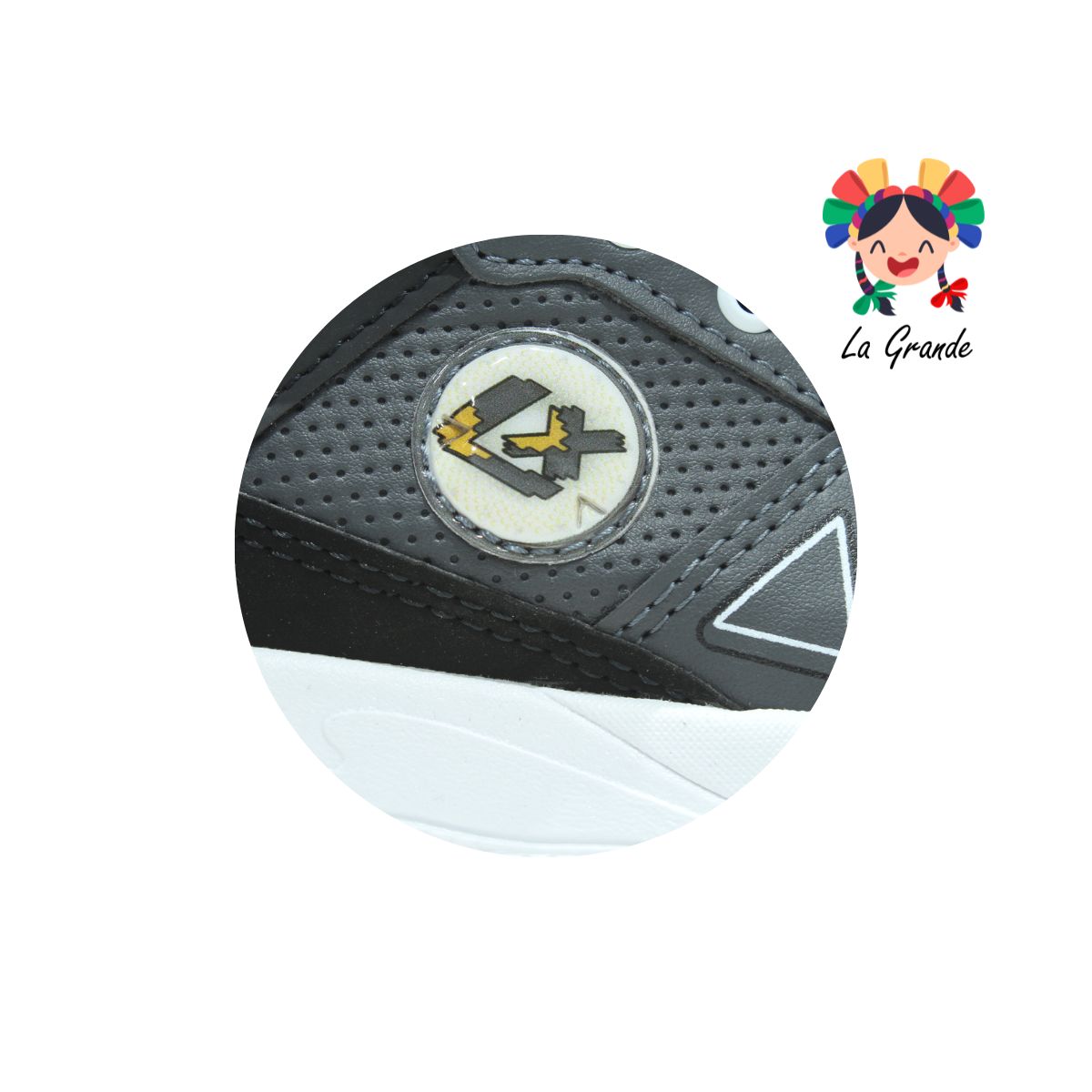 105 LUX-10 Oxford Negro Sint Tenis Casual de botita para Niña y Niño