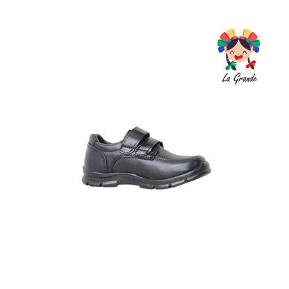 106-1 HERSON Negro Sintético Zapato Escolar para Niño