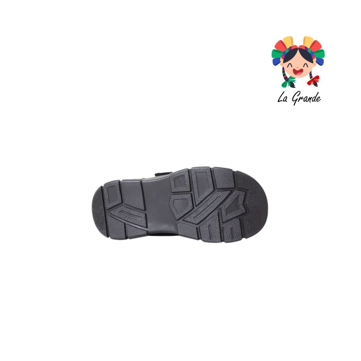 106-1 HERSON Negro Sintético Zapato Escolar para Niño