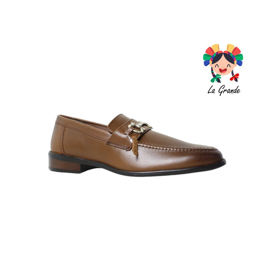 10610 SOLIE Tan Piel zapato Casual Tipo Mocasin de Caballero