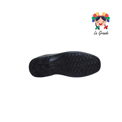 1063 KOMPRESSOR Negro Borrego Zapato Confort para Caballero
