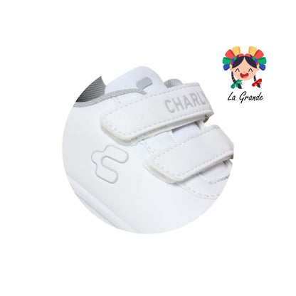 1065145 CHARLY Blanco Gris Tenis Deportivo para niño y niña
