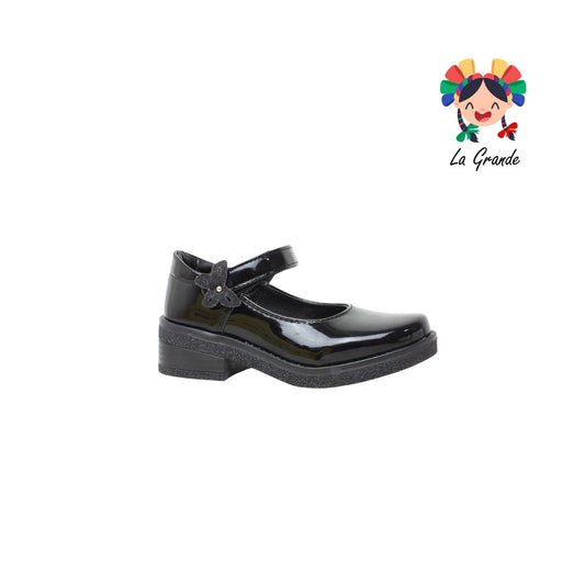 106 DULCE CEREZA Negro Charol Zapato Escolar para Niña