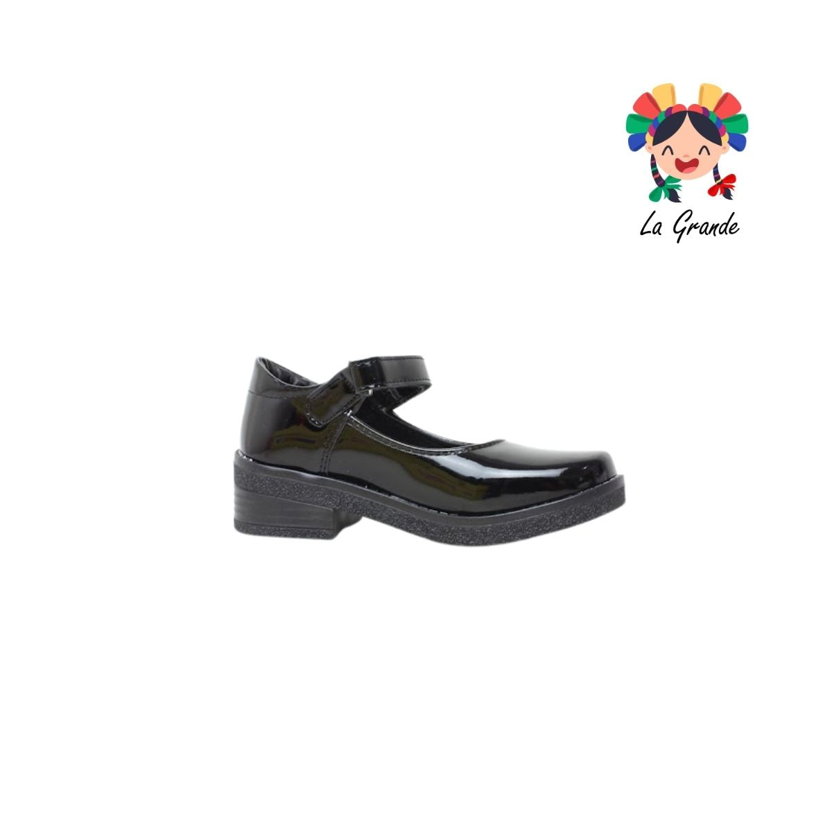 106 DULCE CEREZA Negro Charol Zapato Escolar para Niña