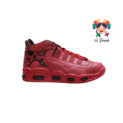 1019 HARMAN Rojo Negro Tenis Casual para Caballero