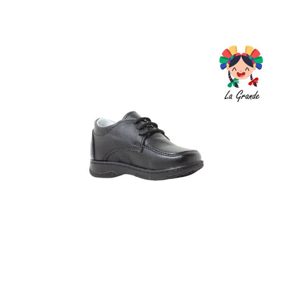 1070 CORAJITO Negro Piel Zapato Escolar para Bebé