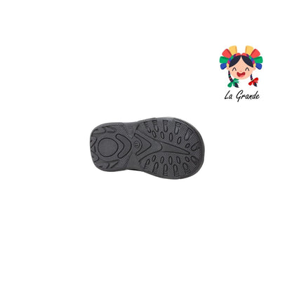 1070 CORAJITO Negro Piel Zapato Escolar para Bebé